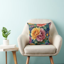 🌸 Floral Elegance Travesseiro decorativo 🌸