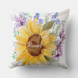 Almofada Floral elegante aquarela decorativo fofo verão