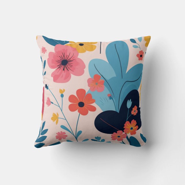 Almofada Floral Family Pillow – Bright and Cheerful Gift  (Verso)