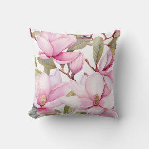 Almofada Floral Grande Cor-de-Rosa Magnolia Flor Flor Travã
