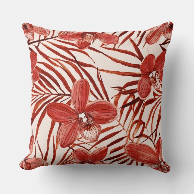 Almofada Floral in red pattern (Frente)