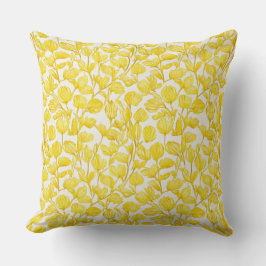 Almofada Floral in yellow pattern