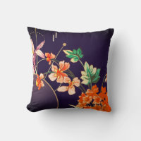 Floral Laranja Elegante | beringela