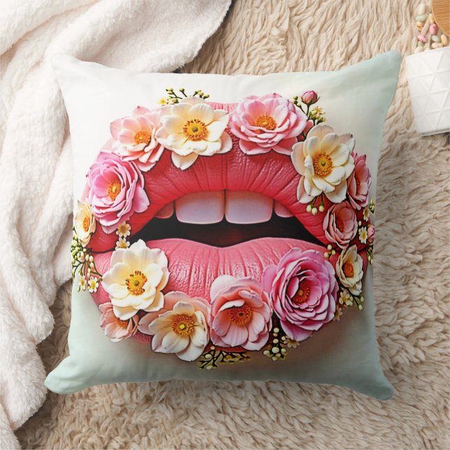 Almofada Floral Lips Artistry (Cobertor)