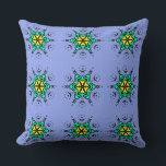 Almofada Floral Mandala Seamless Pattern<br><div class="desc">This unique hand-drawn mandala features a rustic,  artistic charm with natural variations in the pattern alignment. A beautiful blend of green and blue that brings a calm,  artistic vibe to your living space.</div>