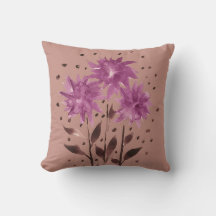 Floral Marrom Roxo Vintage