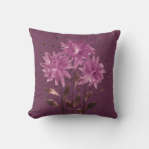 Floral Marrom Roxo Vintage