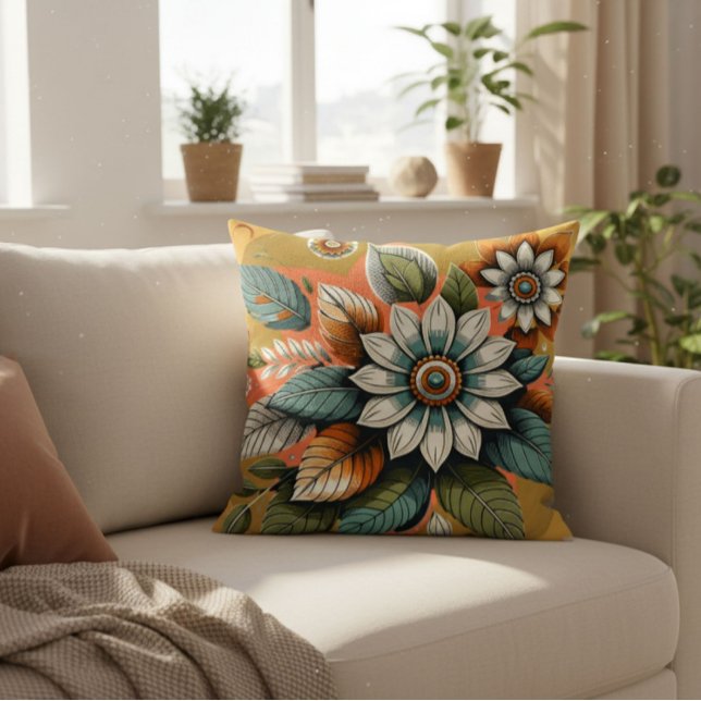 Almofada Floral Moderno (Criador carregado)