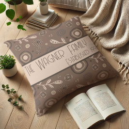 Almofada Floral Moderno Personalizado Marrom Inspiratividad
