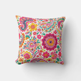 Almofada floral paisley de primavera
