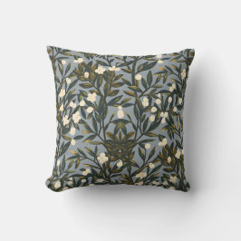 Almofada Floral pattern on  dusty blue-gray background