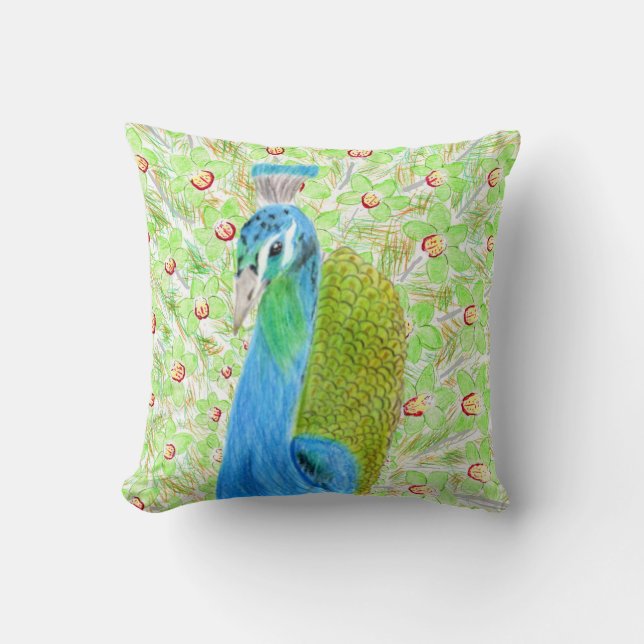 Almofada Floral Peacock (Frente)