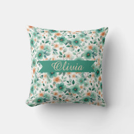 Almofada Floral Personalizado Verde Primavera Vintage