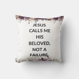Almofada Floral pillow with a simple religious quote
