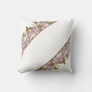 Almofada Floral primavera de flores rosa-de-verão borla ve
