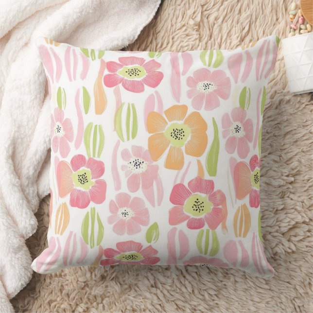 Almofada Floral Retro Pastel (1) (Cobertor)