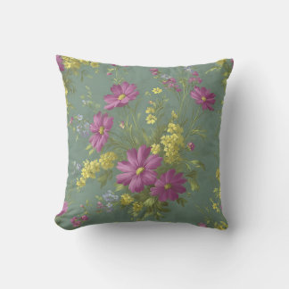 Almofada Floral Romântico Chic Botânico Vintage