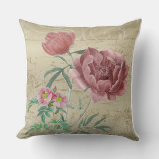 Almofada Floral Rosa Antiga | Jardim de Casa Elega
