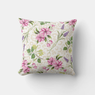 Almofada Floral Rosa Estampa Leopardo