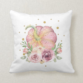 Almofada Floral Rosa-Rosa de Ação de Graças