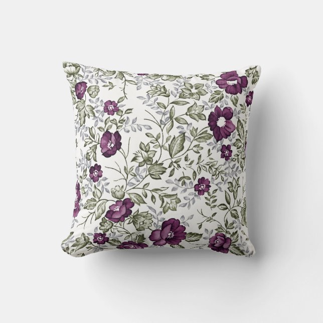 Almofada Floral roxo (Frente)