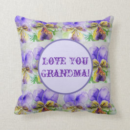 Almofada Floral Roxo Ama Sua Avó Cushion