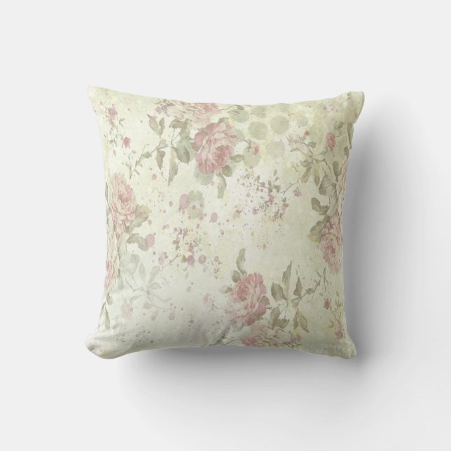 Almofada Floral Shabby Chic (Frente)