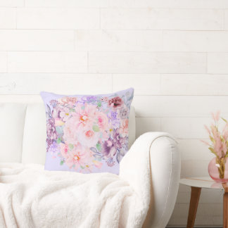 Almofada Floral Shabby Chic Rosa Vintage