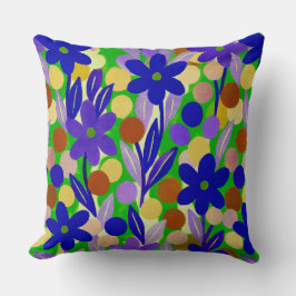 Almofada Floral Spots in kelly green pattern