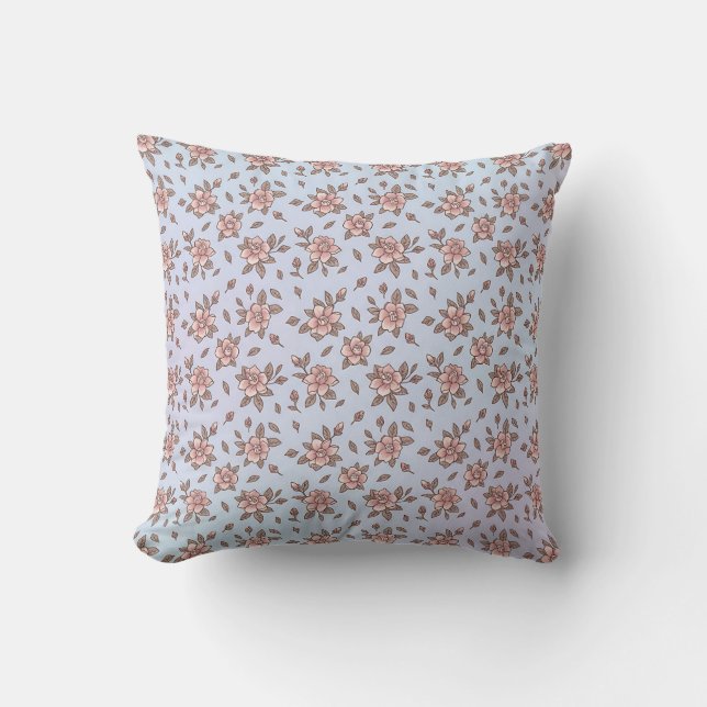 Almofada Floral Vaporwave para Casa Moderna (Frente)