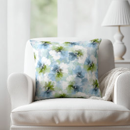 Almofada Floral Verde e Azul