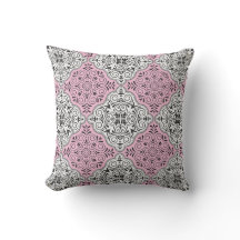 Floreio de Padrão Rococó Rosa