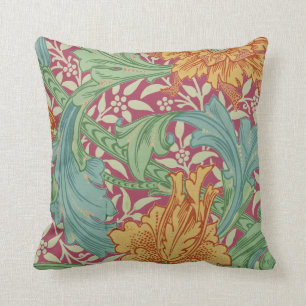 Almofada Flores alaranjadas corajosas dos coxins botânicos