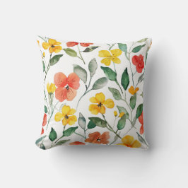 Almofada Flores Amarelas Laranja