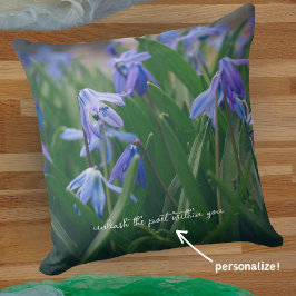 Almofada Flores azuis no primavera