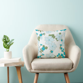 Almofada Flores Azuis, Padrão Floral, Padrão De Flores