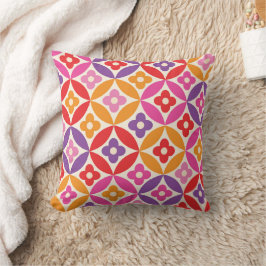 Almofada Flores coloridas retrorreflectoras nos círculos do