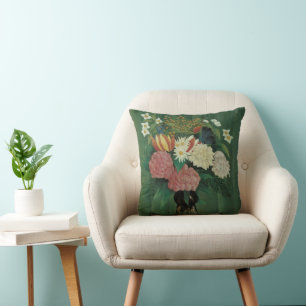 Almofada Flores com Hera por Henri Rousseau, Floral Vintage