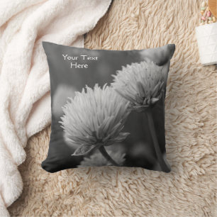 Almofada Flores De Alho Preto E Branco Personalizadas
