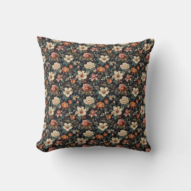 Almofada Flores de Apanhador de Sonhos Boêmio (Frente)