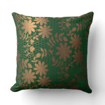 Flores de bronze elegantes em grelha hexagonal