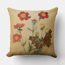 Flores de Engrenagem Vermelha e Borboleta