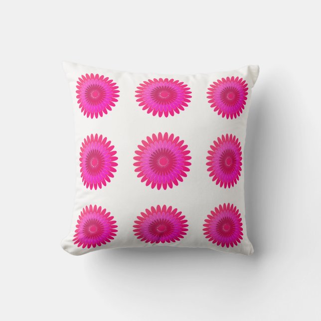 Almofada Flores de Gerbera, decoração interior. (Frente)