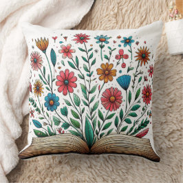 Almofada Flores de livro abertas Grandes