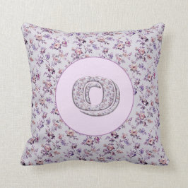 Almofada Flores de luxo Monograma O