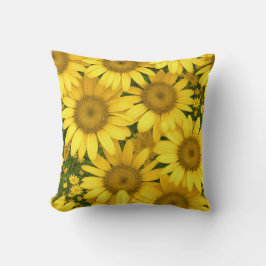 Almofada Flores de margarida amarelas