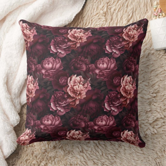 Almofada flores de peônia exuberantes 3d (Cobertor)