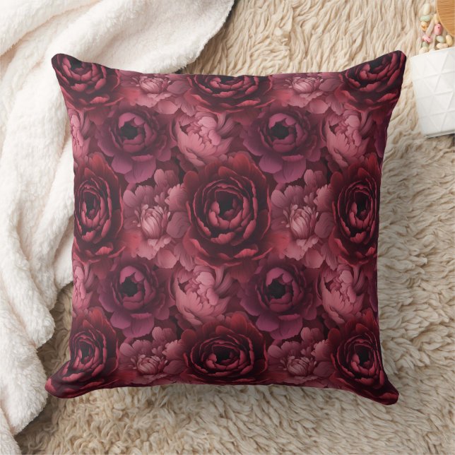Almofada flores de peônia exuberantes 3d (Cobertor)