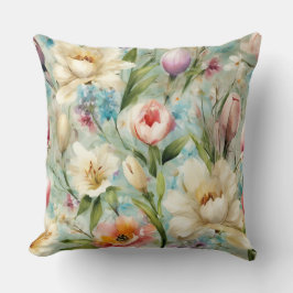 Almofada Flores de primavera no Estilo do Impressionismo