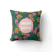 Flores de sofá da mamãe personalizadas verde bonit